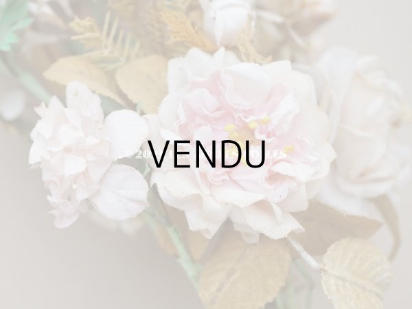 画像8: 19世紀 アンティーク グローブ・ド・マリエの大きなブーケ パウダーピンクの薔薇 (8)