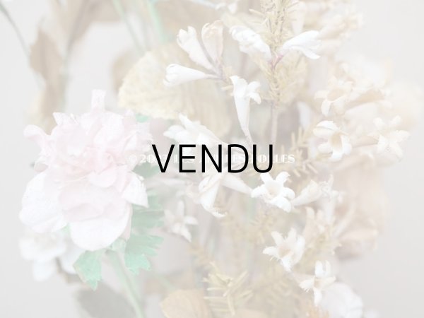 画像11: 19世紀 アンティーク グローブ・ド・マリエの大きなブーケ パウダーピンクの薔薇 (11)