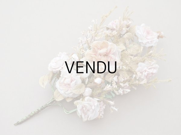 画像6: 19世紀 アンティーク グローブ・ド・マリエの大きなブーケ パウダーピンクの薔薇 (6)