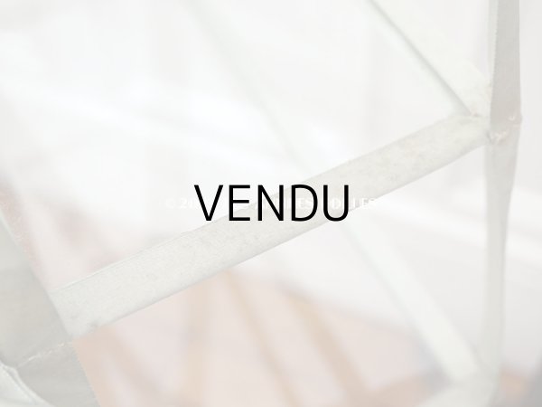 画像7: 1900年頃 アンティーク ラック ガラス棚 スモーキーブルーグリーンのシルクサテンリボン (7)