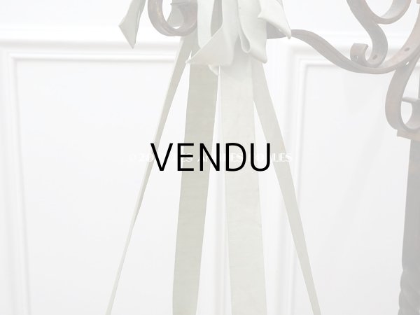 画像4: 1900年頃 アンティーク ラック ガラス棚 スモーキーブルーグリーンのシルクサテンリボン (4)