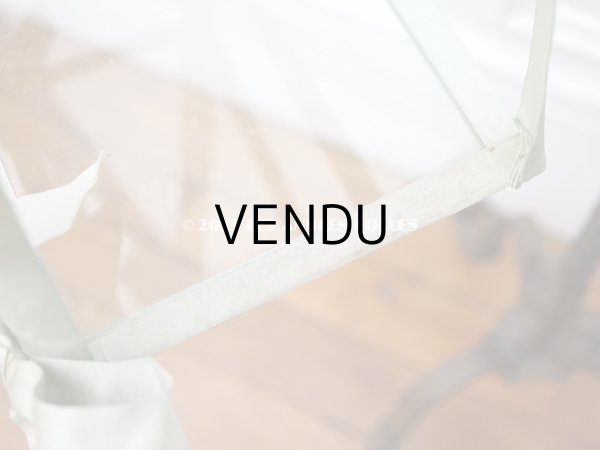 画像8: 1900年頃 アンティーク ラック ガラス棚 スモーキーブルーグリーンのシルクサテンリボン (8)