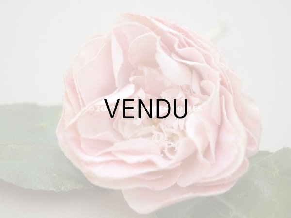 画像3: アンティーク ピンクの薔薇の布花 クウォーターロゼット咲き (3)