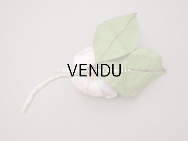 画像4: アンティーク ピンクの薔薇の布花 クウォーターロゼット咲き (4)