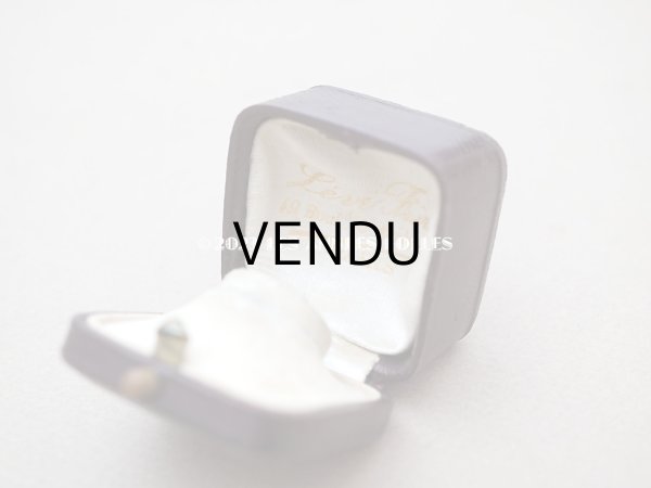 画像3: アンティーク 本革製 ジュエリーボックス 金彩入り ブラウン リングボックス (3)