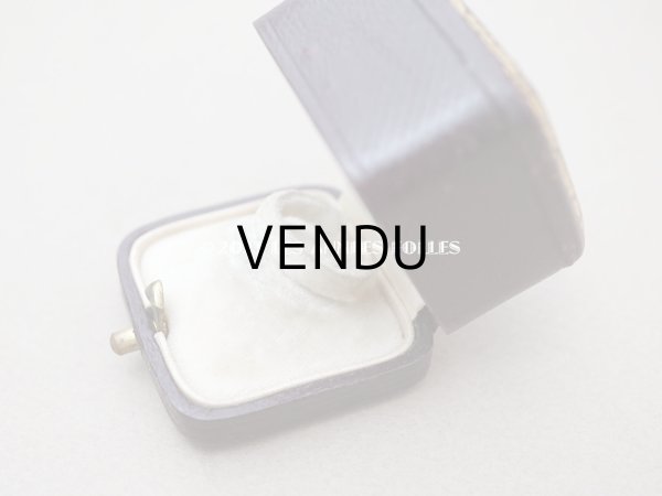 画像5: アンティーク 本革製 ジュエリーボックス 金彩入り ブラウン リングボックス (5)