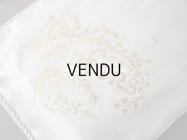 画像5: アンティーク お菓子袋  シルク製  BONBONS FINS (5)