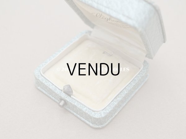 画像3: アンティーク ジュエリーボックス 金彩入り グレイッシュブルー (3)