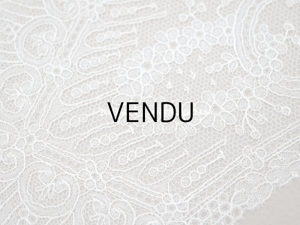 画像6: アンティーク バルブ・ド・ボネ オフホワイトのシャンティイレース　 (6)