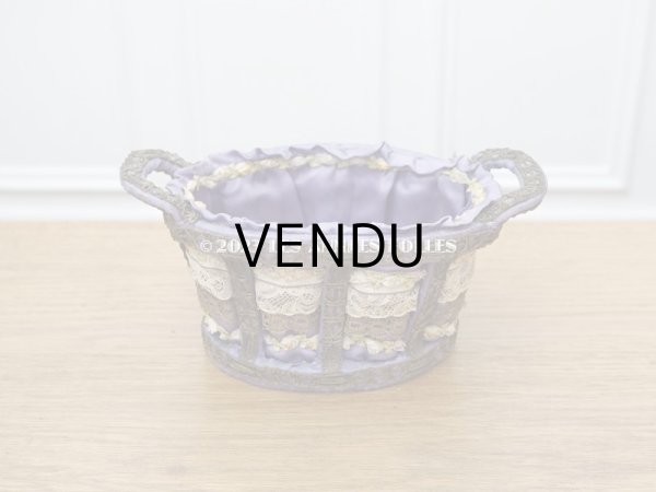 画像2: アンティーク 5色の薔薇のロココトリム＆レース付き　パニエ (2)