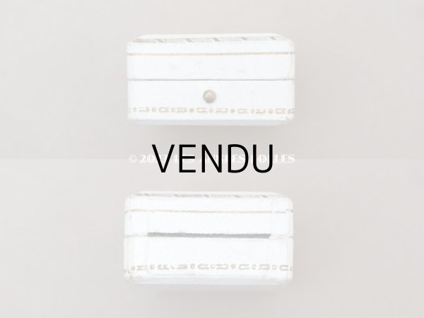 画像7: アンティーク ジュエリーボックス 金彩入り オフホワイト  (7)