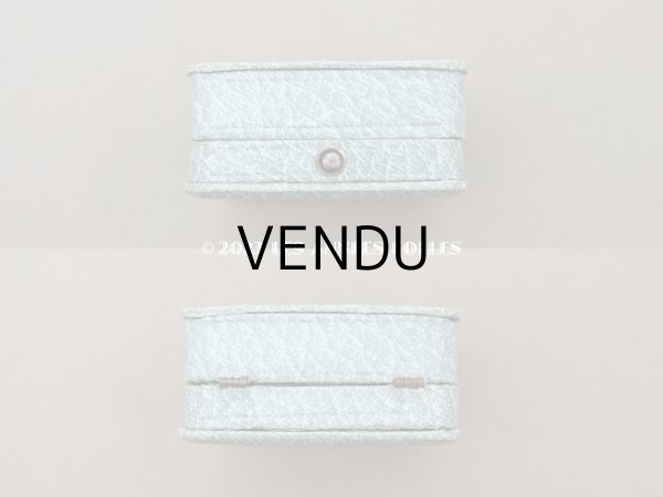 画像7: アンティーク ジュエリーボックス 金彩入り グレイッシュブルー (7)