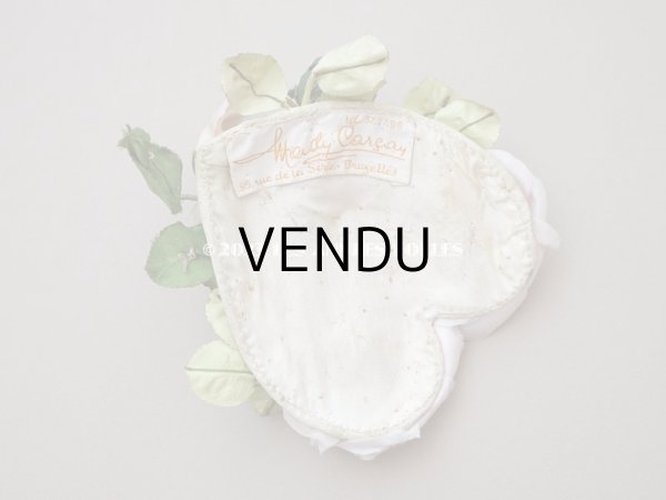 画像5: アンティーク パウダーピンクの薔薇の布花 クウォーターロゼット咲き　ヘッドドレス　結婚式　婚約式 (5)