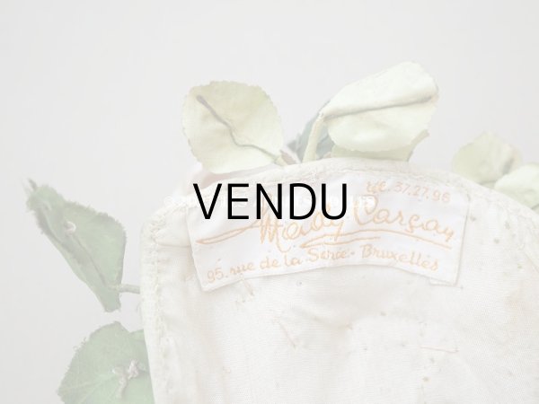 画像6: アンティーク パウダーピンクの薔薇の布花 クウォーターロゼット咲き　ヘッドドレス　結婚式　婚約式 (6)