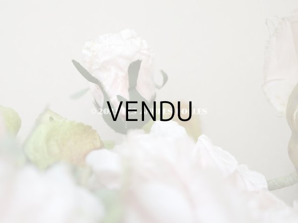 画像7: アンティーク パウダーピンクの薔薇の布花 クウォーターロゼット咲き　ヘッドドレス　結婚式　婚約式 (7)