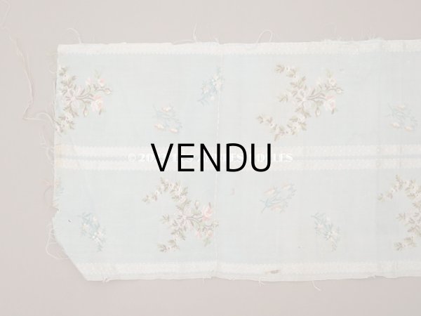 画像7: 18世紀 アンティーク 薔薇とリボンのガーランド　シルク製ファブリック 手刺繍 約1.8m 25cm幅 (7)