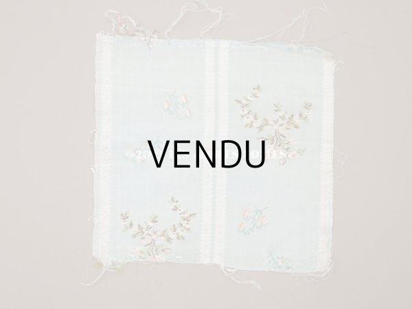 画像6: 18世紀 アンティーク 薔薇とリボンのガーランド　シルク製ファブリック 手刺繍 約1.8m 25cm幅 (6)