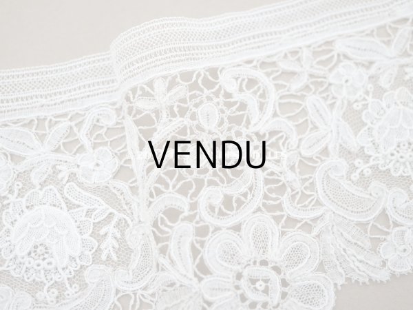 画像4: 19世紀　アンティーク デュシェスレース　＆ ポワン・ド・ローズ  1.02m　ブリュッセルミックス (4)