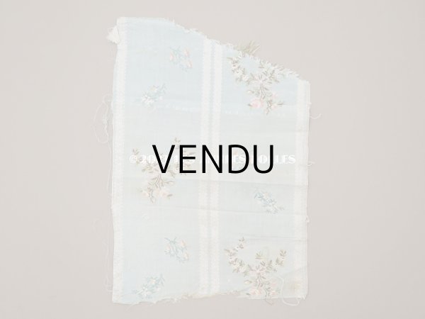 画像5: 18世紀 アンティーク 薔薇とリボンのガーランド　シルク製ファブリック 手刺繍 約1.8m 25cm幅 (5)