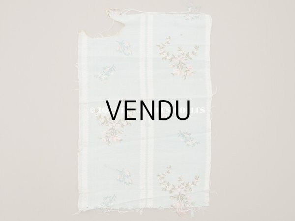 画像3: 18世紀 アンティーク 薔薇とリボンのガーランド　シルク製ファブリック 手刺繍 約1.8m 25cm幅 (3)