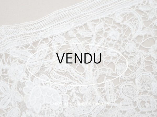 画像6: 19世紀　アンティーク デュシェスレース　＆ ポワン・ド・ローズ  1.02m　ブリュッセルミックス (6)