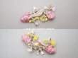 画像2: 19世紀末 アンティーク シルク製 薔薇のパスマントリー 4ピースのセット オールドローズ色 ロココモチーフ (2)