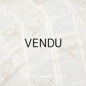 画像: 18世紀 アンティーク 薔薇とリボンのガーランド　シルク製ファブリック 手刺繍 約1.8m 25cm幅