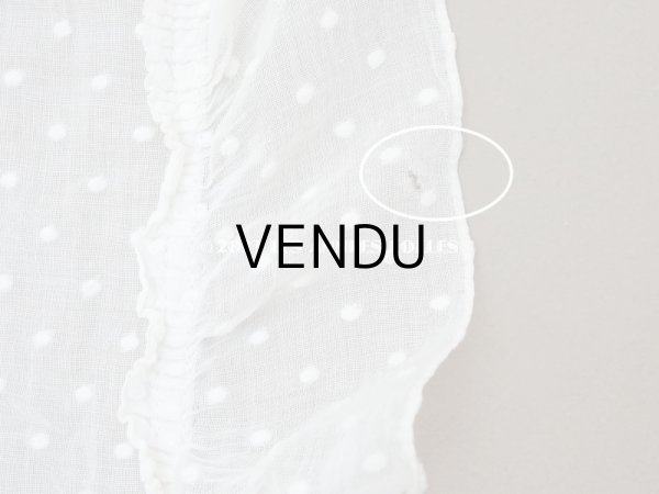 画像10: アンティーク  ドット刺繍入り コットン生地 150×60cm  (10)