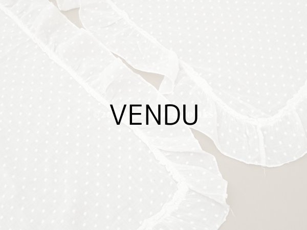 画像9: アンティーク  ドット刺繍入り コットン生地 150×60cm  (9)