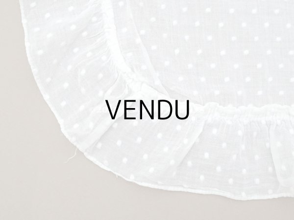 画像6: アンティーク  ドット刺繍入り コットン生地 150×60cm  (6)