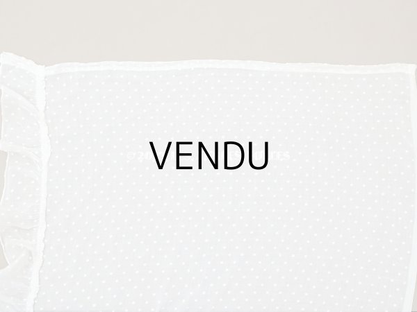 画像4: アンティーク  ドット刺繍入り コットン生地 150×60cm  (4)