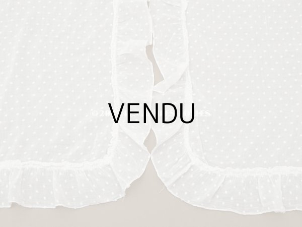 画像8: アンティーク  ドット刺繍入り コットン生地 150×60cm  (8)