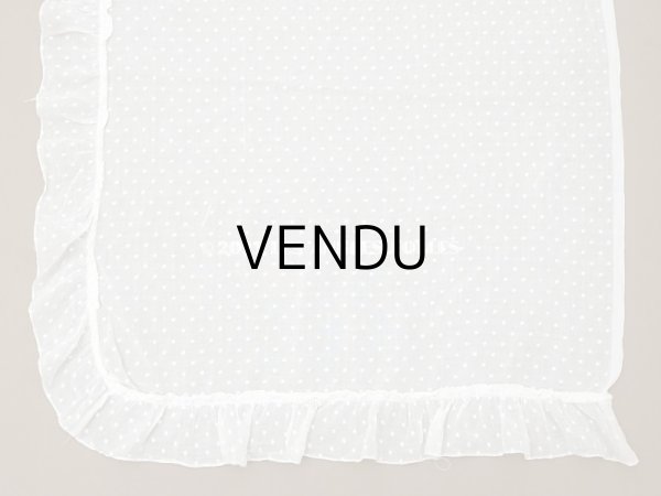 画像5: アンティーク  ドット刺繍入り コットン生地 150×60cm  (5)