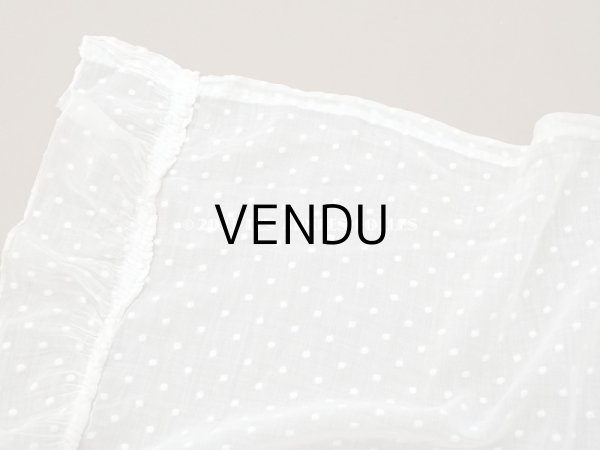 画像3: アンティーク  ドット刺繍入り コットン生地 150×60cm  (3)