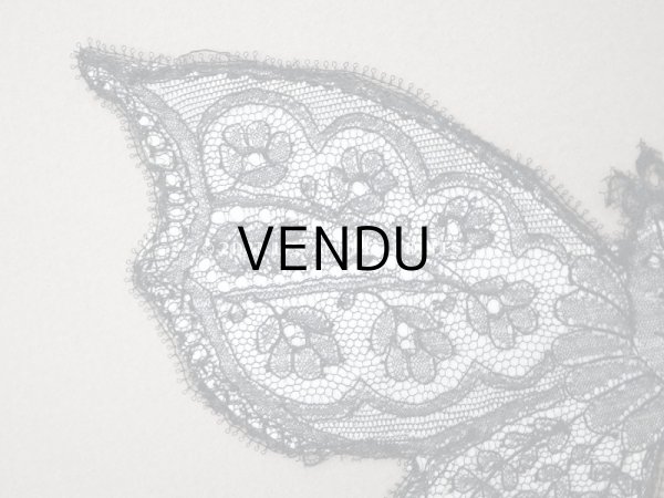 画像4: 19世紀末 アンティーク 蝶のレースモチーフ 花模様 (4)