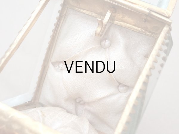 画像11: アンティーク 懐中時計 & ジュエリーボックス パウダーピンクのシルク製クッション (11)