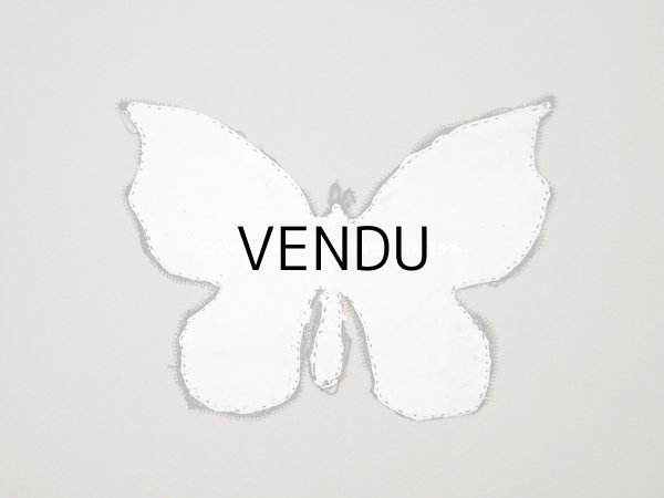 画像6: 19世紀末 アンティーク 蝶のレースモチーフ 花模様 (6)