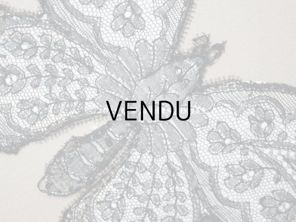 画像3: 19世紀末 アンティーク 蝶のレースモチーフ 花模様 (3)