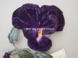 画像2: 1900年頃 未使用　アンティーク パンジーの布花 ラベル付 深紫 (2)