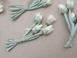 画像3: アンティーク デイジーの蕾の布花 20ピースのセット (3)
