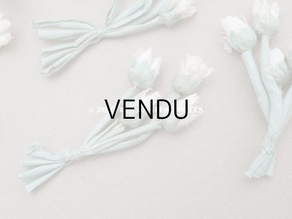 画像3: アンティーク デイジーの蕾の布花 20ピースのセット (3)