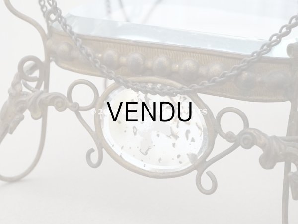 画像6: 19世紀末 アンティーク マリアージュの台座 ガラス＆メタル 結婚式 (6)