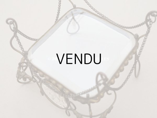 画像4: 19世紀末 アンティーク マリアージュの台座 ガラス＆メタル 結婚式 (4)