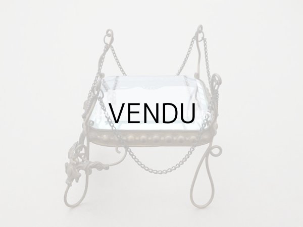 画像9: 19世紀末 アンティーク マリアージュの台座 ガラス＆メタル 結婚式 (9)