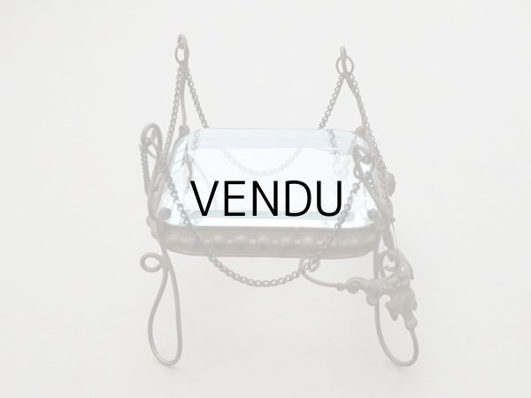 画像10: 19世紀末 アンティーク マリアージュの台座 ガラス＆メタル 結婚式 (10)