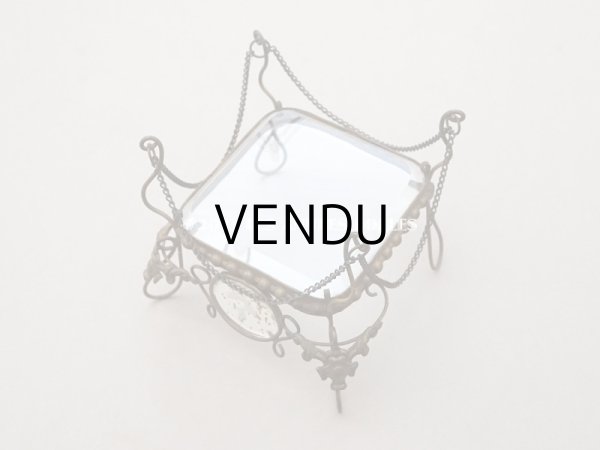 画像3: 19世紀末 アンティーク マリアージュの台座 ガラス＆メタル 結婚式 (3)