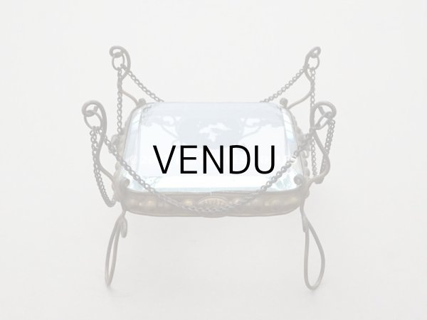 画像11: 19世紀末 アンティーク マリアージュの台座 ガラス＆メタル 結婚式 (11)