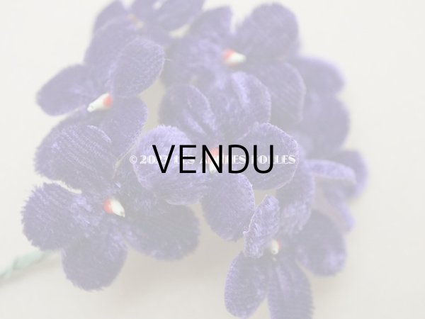 画像2: ＊蚤の市＊アンティーク ベルベットの菫の布花　 (2)