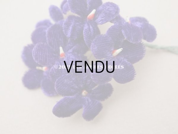 画像3: ＊蚤の市＊アンティーク ベルベットの菫の布花　 (3)