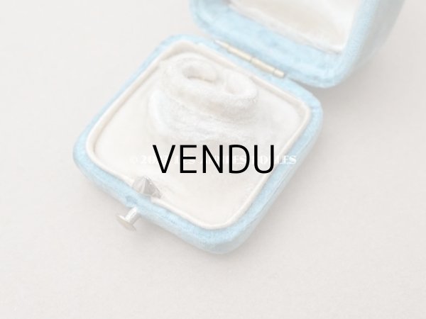 画像9: 19世紀 アンティーク リングボックス イニシャル入り　ブルーのベルベット ジュエリーボックス  (9)